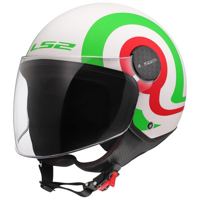 Helm LS2 OF558 Sphere Lux 2 Urby Weiß Matt Grün Rot ECE 22.06