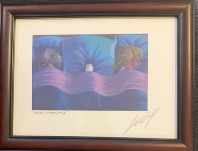 Signed Jeff Leedy Art  Dogus Interruptions 