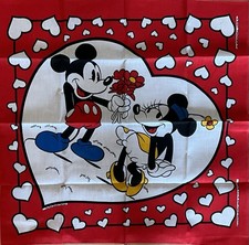 DISNEY MICKEY & MINNIE MOUSE IN LOVE BANDANA - New