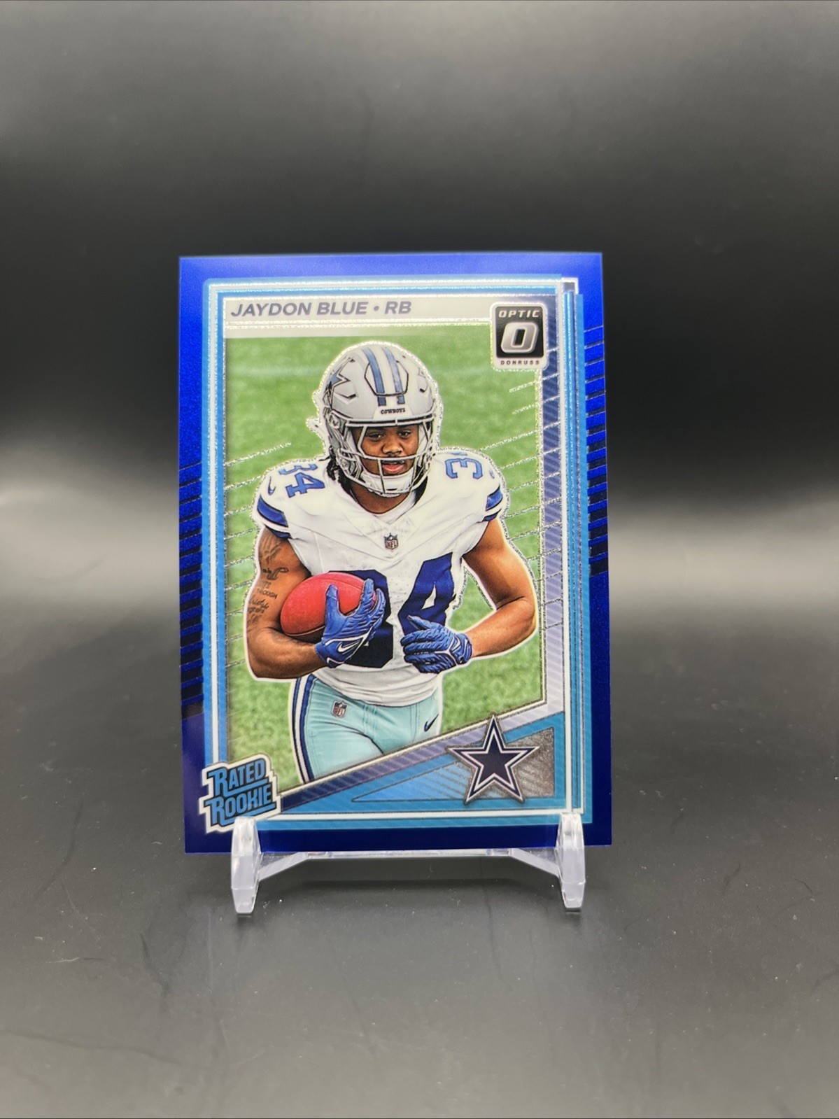 2025 Donruss Optic Jaydon Blue #242 Blue Glitter Prizm SSP (RC)