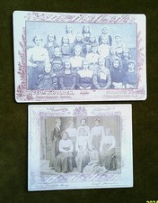 2 ANTIQUE PHOTOGRAPHS, GIRLS/LADIES by GEO. W. HOLDEN, PLYMOUTH, JO'BURG,CARDIFF