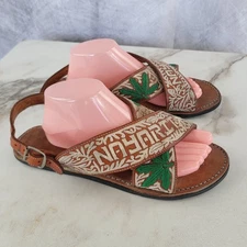 Custom Nayarit Huarache Mexican Sandals Handmade Tire Rubber Sole Men's US 9