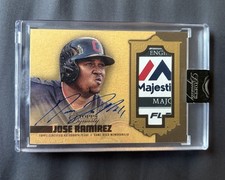 2019 Topps Dynasty Autograph Patches Jose Ramirez Majestic #DAP-JR7 Gold 1/1