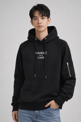 Attention# Graphic Hoodie Men s Streetwear Pullover Sweatsh Hoodie