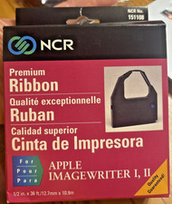 APPLE IMAGEWRITER I  II PREMIUM BLACK RIBBON NOS NCR NO.151108 SEE PHOTOS