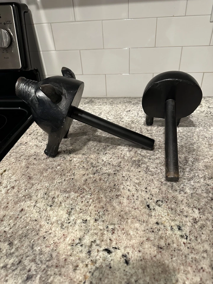 Farmhouse Pig Paper Towel Holder Country Wood Adjustable - Image 4 of 4