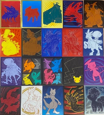 THE POKÉMON COMPANY INTERNATIONAL 21 single ETB Sword & Shield Pokemon Card Game sleeves bundle pack (2020-2023)
