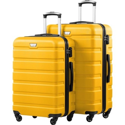 Koffer Hartschale Trolley TSA Schloss Leise Räder 2er Set Gelb