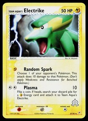 Team Aqua's Electrike 27/95 Team Magma vs Team Aqua Reverse Holo