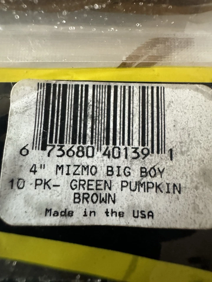 Tubos Mizmo Bait Company Big Boy 4” - 2/10 pacotes - Cor verde abóbora marrom - Imagem 3 de 4