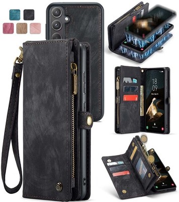 For Samsung Galaxy A-Series A73 A55 Plus Retro PU-Leather Case Flip Wallet Cover