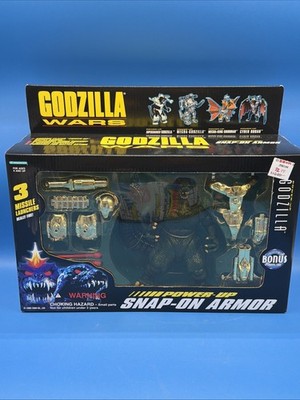NEW* Godzilla Wars Supercharged Action Figure With Power-Up Snap-On Armor 1995