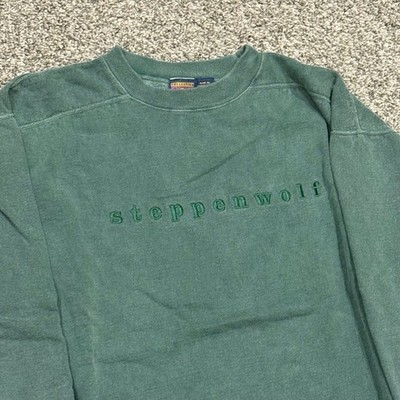 Vintage 90s Steppenwolf Embroidered Crewneck Sweatshirt Mens M Made in Canada
