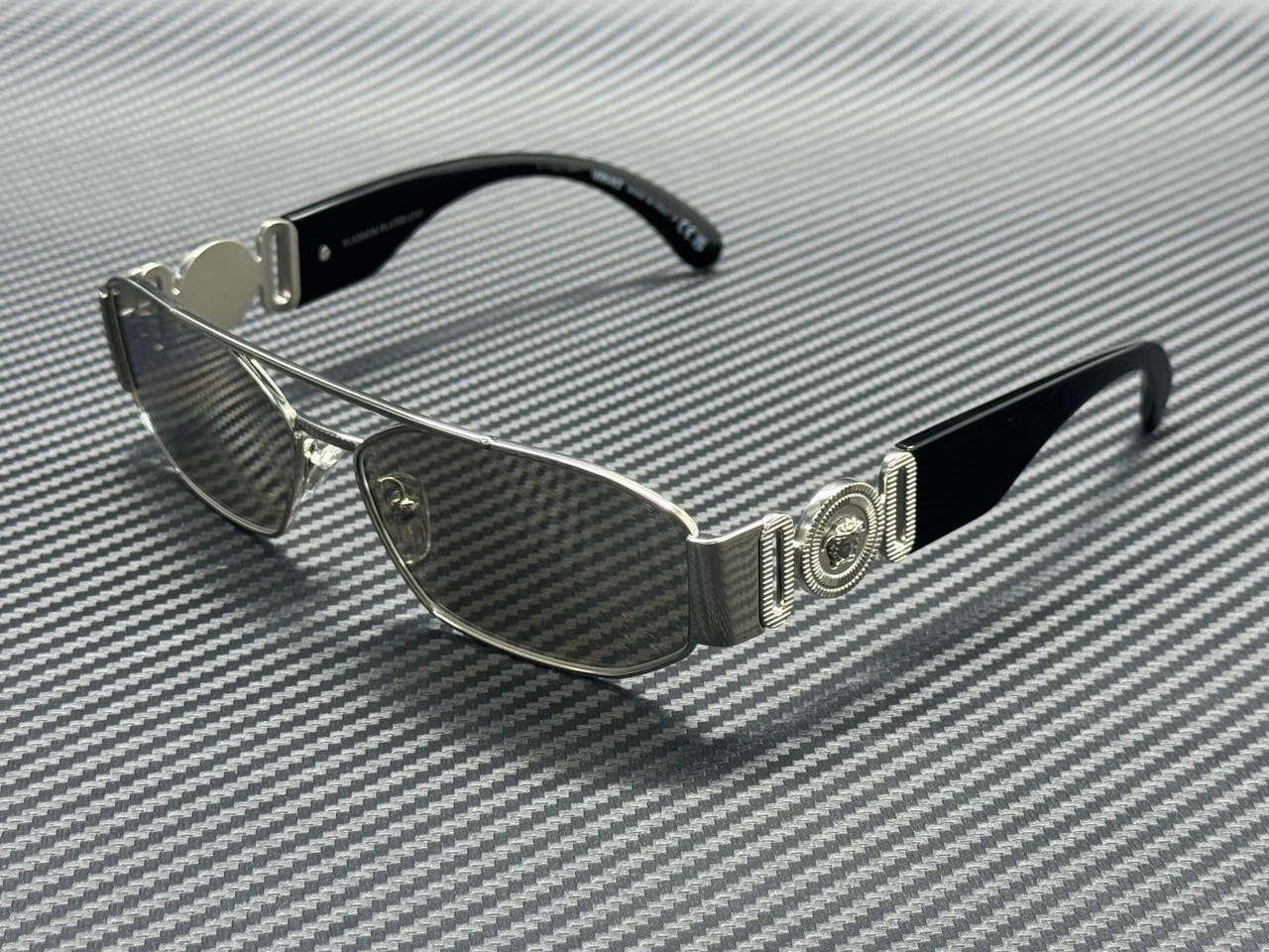 Versace — VERSACE VE2287 1000AP Silver Mirror Platinum Men's 58 mm Sunglasses