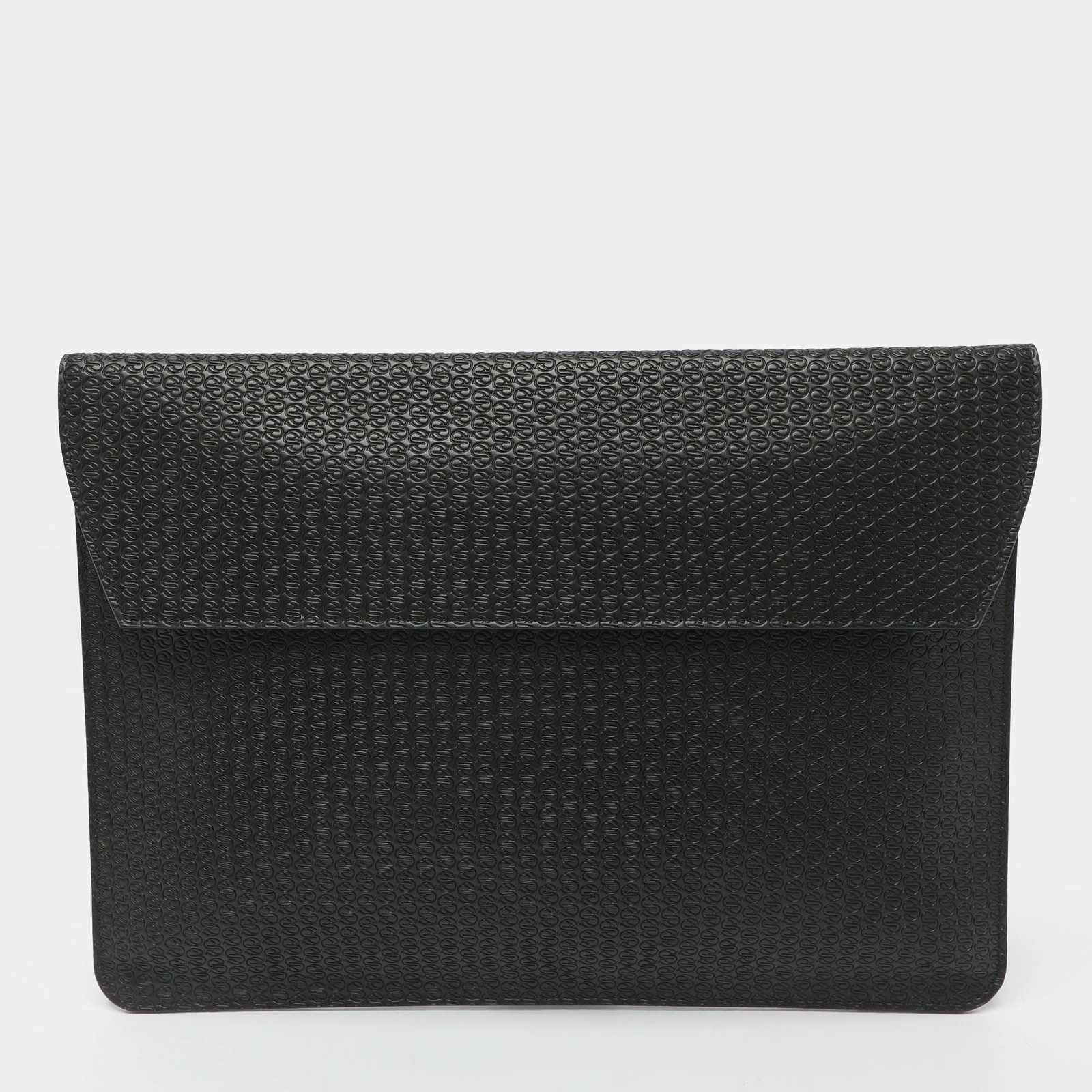 Stella McCartney Black Faux Leather Envelope Clutch