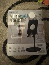 Video Call Light Stand, desktop phone stand w/light L@@K NEW Merkury Innovations