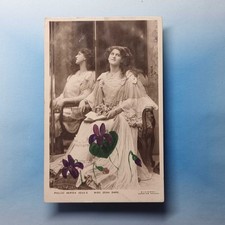Edwardian Actress Postcard 1906 Real Photo Zena Dare Flowers? Philco Series