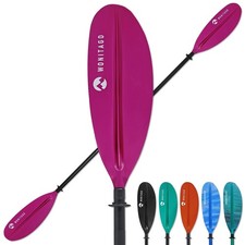 Kayak Paddle with Aluminum Shaft and Reinforced PP Blade, Floating Kayak Oar ...