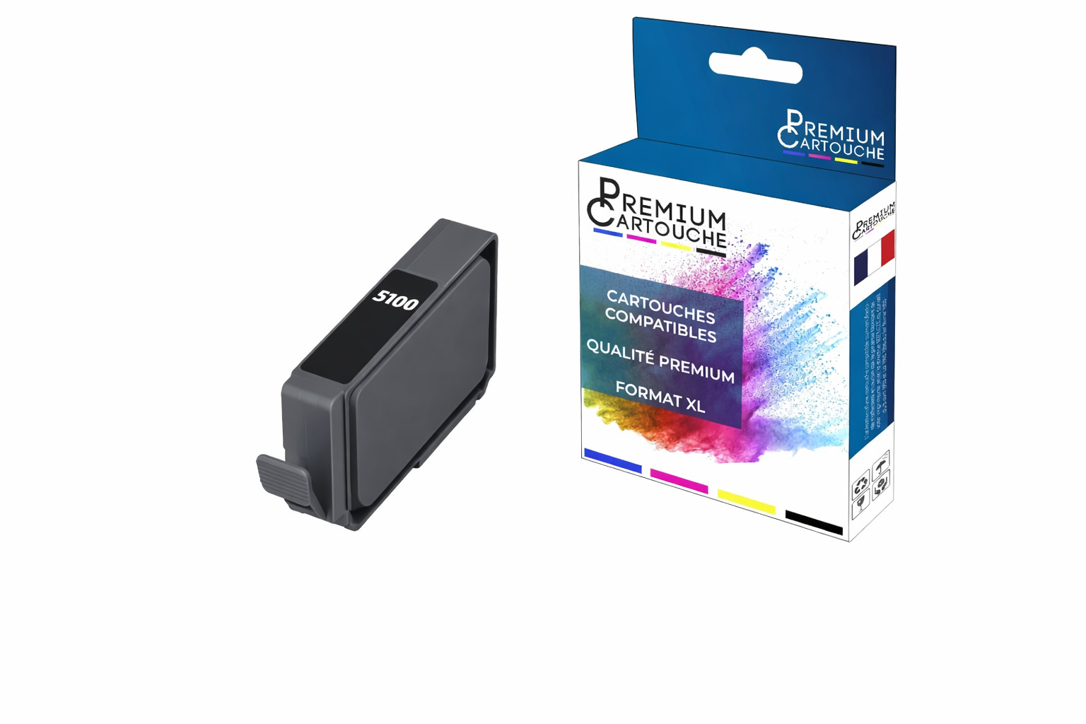 Cartouche PFI5100PBK Noir photo qualité Premium pour tirage pigmentaire