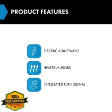 TRQ Toyota Highlander Power Paint-to-Match Mirror Set 20-23