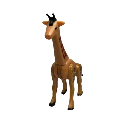 Vintage Fisher Price Little People Circus Train Giraffe Figurine Tan Joint 1973