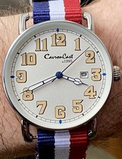 WWI BRITISH Soldier TRENCH Style 40mm Watch ltd no 11/500 by cavron cast  Boxed 
