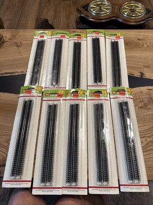 Vintage Bachmann 54-7611 N Scale Straight Track 9  Group Lot Of 10 Packs
