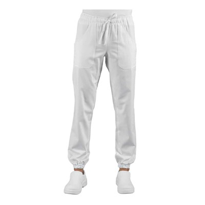 Pantalone Cuoco Pantagiaffa Bianco Cotone - Isacco - Divisa Medico Infermiere