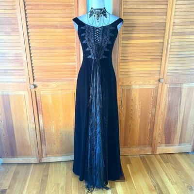 Devil Fashion Gothic Victorian Vampire Vkei Black Velvet "Ricchi" Dress  L-2XL | eBay