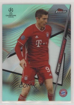 2020 Finest UEFA Champions League Aqua Refractor 51/75 Robert Lewandowski 0f59