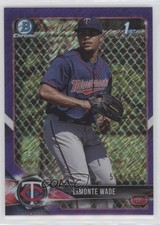 2018 Bowman Chrome Prospects Purple Shimmer Refractor /655 LaMonte Wade 0ws1