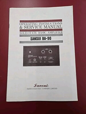 Sansui BA-90 Operating Instructions & Service Manual - Original
