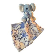Little Beginnings Blue Elephant Lovey Baby Security Blanket Safari
