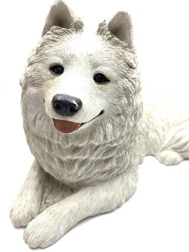 Sandicast Samoyed White Alaska Husky Spitz Dog Figurine 10" Sandra Brue VTG