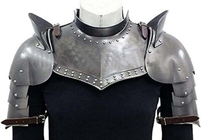 Medieval Armor Gorget Set With Pauldrons Knight Metal Shoulder Set armor