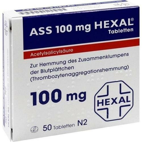 ASS 100 HEXAL Tabletten 50 St PZN 7402204