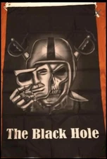 Las Vegas Raiders 3 X 5 Feet The Black Hole Flag Banner Football Fan Oakland