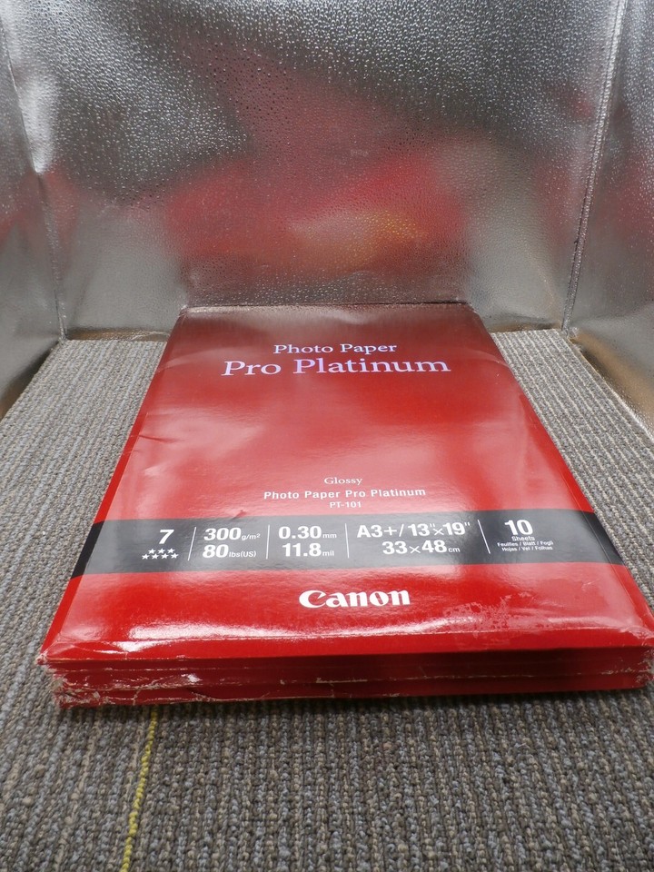 New 4 Pack Canon Pro Platinum Photo Paper 13" x 19" 10 Sheets PT101 eBay