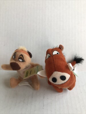 Disney Lion King Pumbaa Timon Mini Bean Bag Plush Kellogg s toy