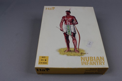 Grappe De Figurines Guerriers Nubiens HÄT 8079 - Échelle 1/72 (25mm), Occasion Comme Neuf