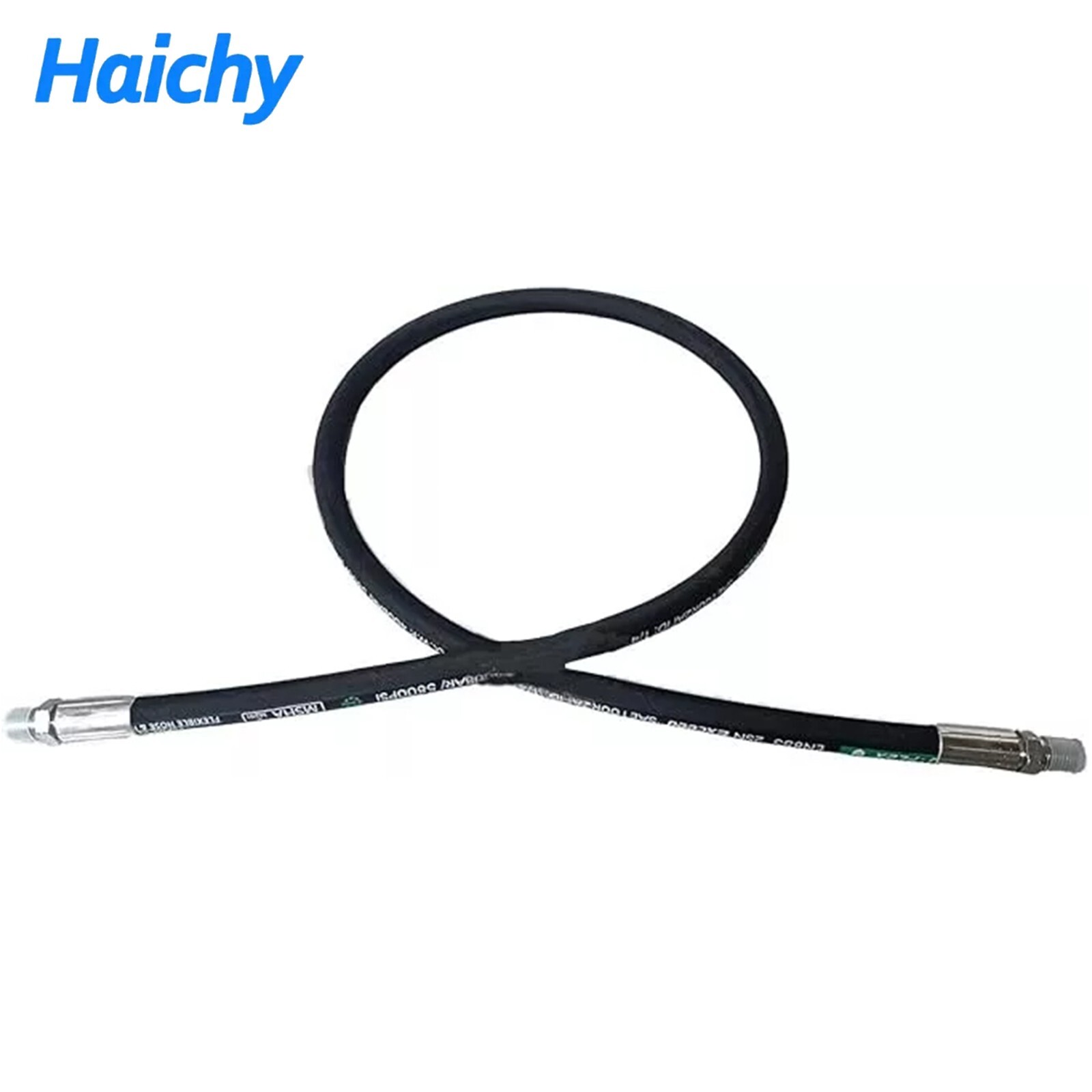 Haichy 3/4" x 36" 2-Wire 3,118 PSI Hydraulic Hose Assembly 2- Male Pipe fittings