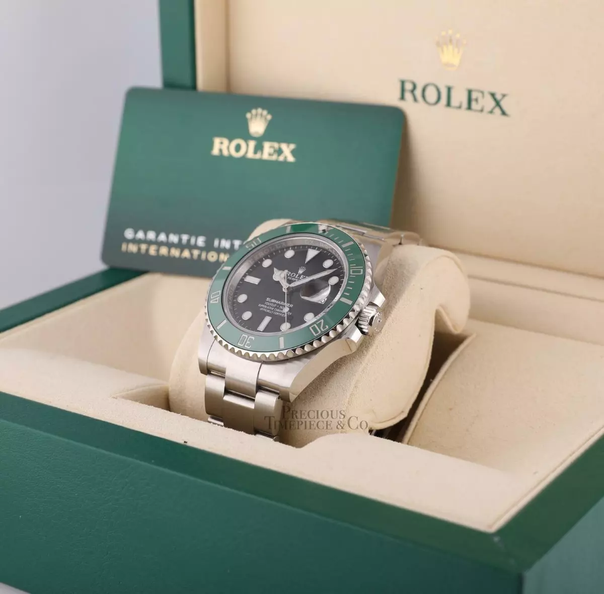 Rolex Submariner Kermit Green Ceramic Bezel Mens Watch 126610LV Box Card