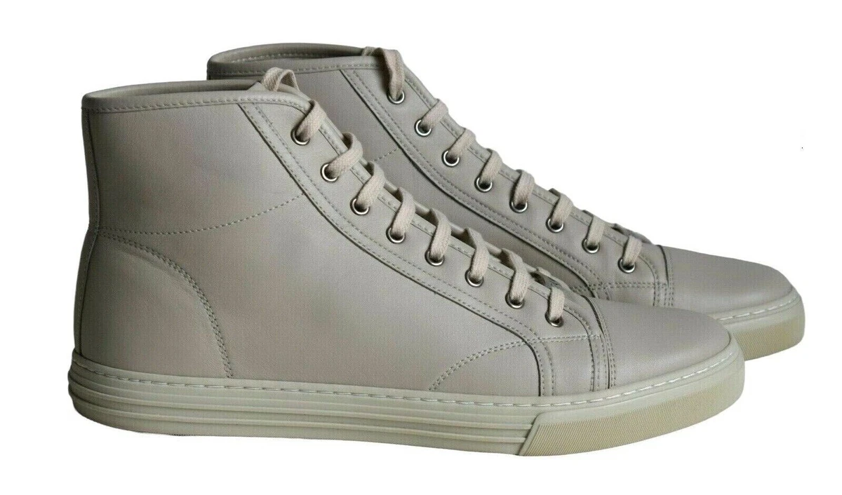 GUCCI Luxus Mens Shoes Sneakers Leather mystic white EU 44 UK 10