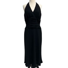 Jones Wear Black Halter Backless Knee Length Womens Size 10 Dress LBD Formal