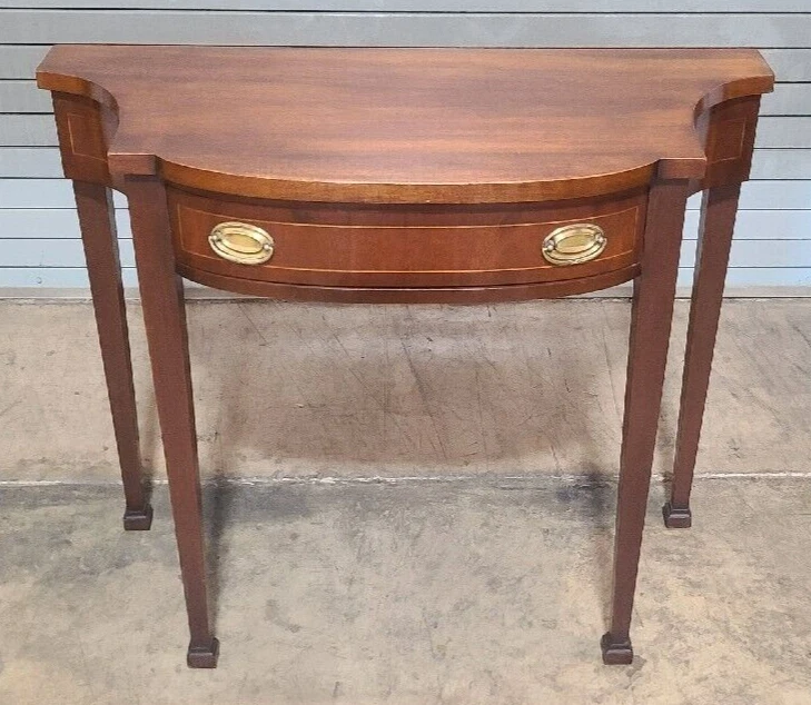 Kittinger Caoba Colección Hall Mesa Consola Cadena Incrustaciones Foto 2 de 4