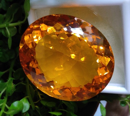 EGL Certified Natural 198.90 Ct Oval Cut Yellow Citrine Brazilian Loose Gemstone - Picture 6 of 15