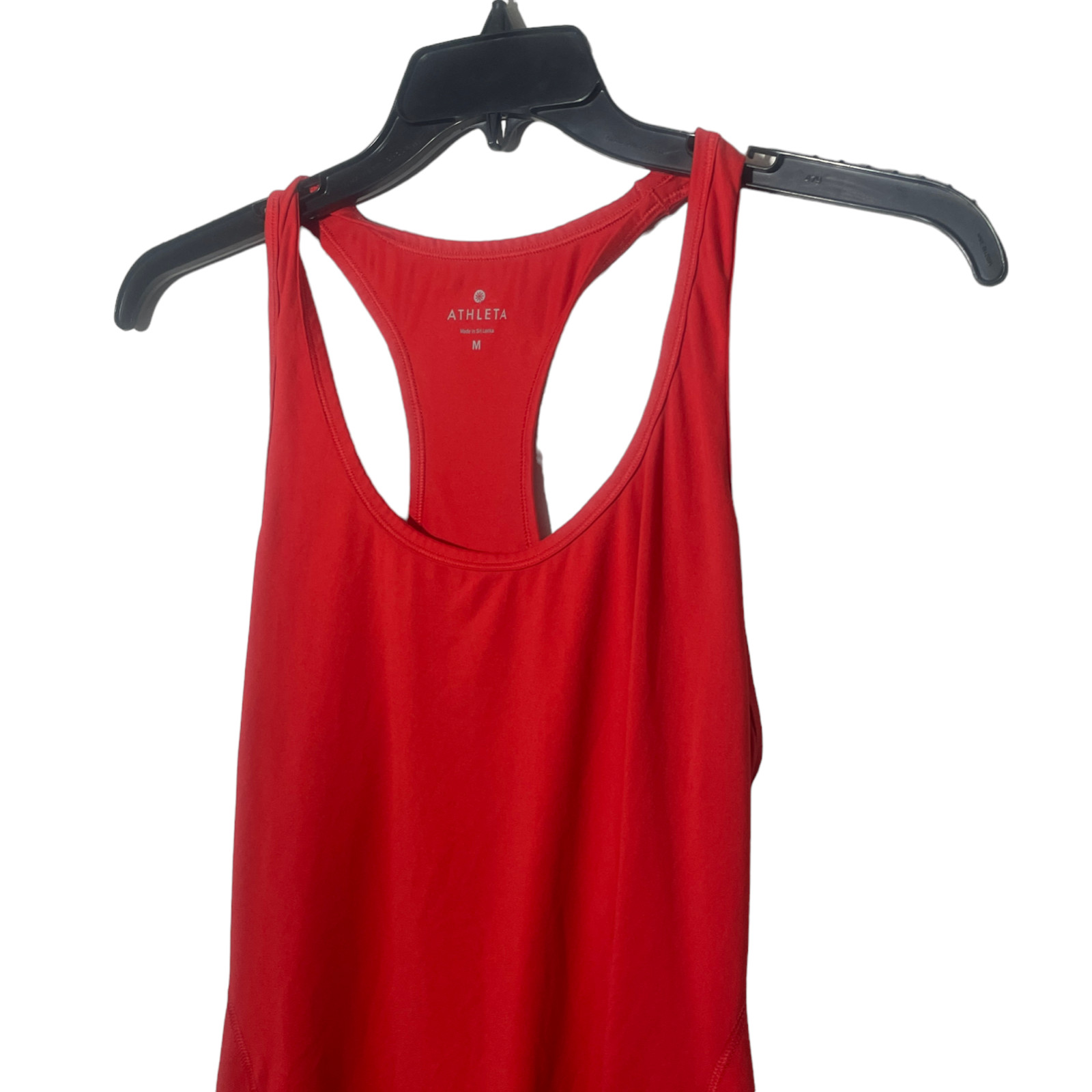 Athleta Medium Red Razor Back Tank Shell Sleevele… - image 5