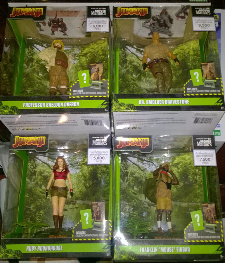 Jumanji The Next Level -Set of 4 Figures- McFarlane Movie Maniacs
