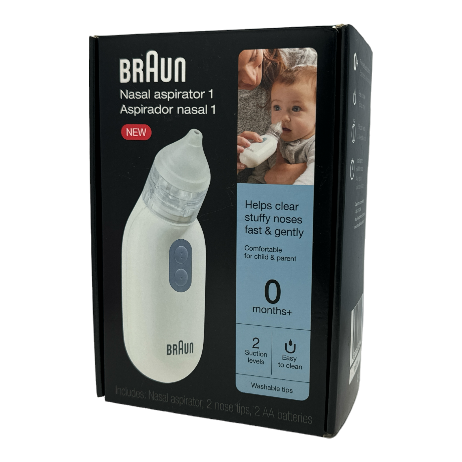 BrAun Nasal Aspirator 1 (0+ Months) -BNA100US- New In Box