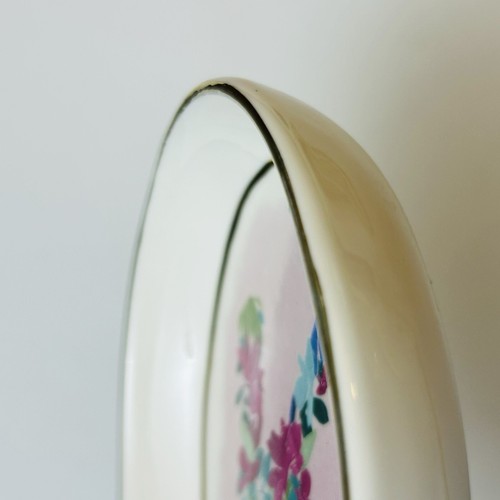 Anthropologie Kiana Mosley Trinket Dish Monogram “K” Flowers Floral Gold Rim - Picture 4 of 10